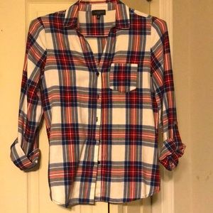 Red white blue button down